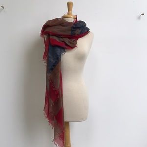Distressed American Flag Pashmina- free people